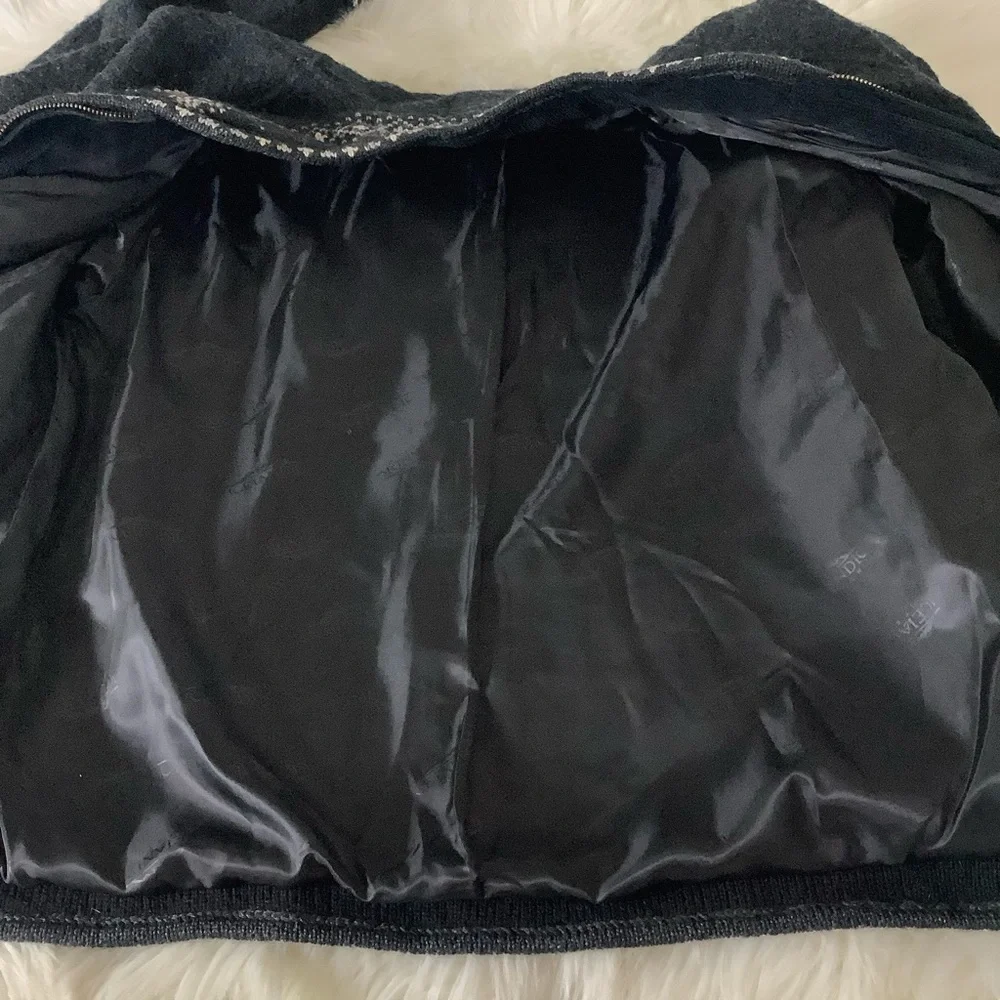 Icelandic Design 100% Wool Full Zip Fair Isle Floral Embroidered Jacket Womens M - Picture 9 of 13